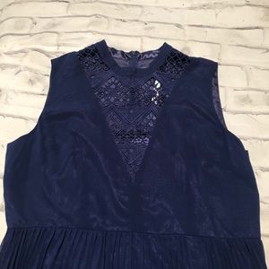 ASOS US S14 High Lace Neck Midi Dress - NEW w/tags